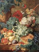 HUYSUM, Jan van Fruit Still-Life s oil painting artist